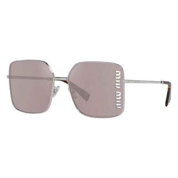 Miu Miu Accessories - New MIU MIU Silver Square SMU 51Y 1BC-03V Sunglasses Women